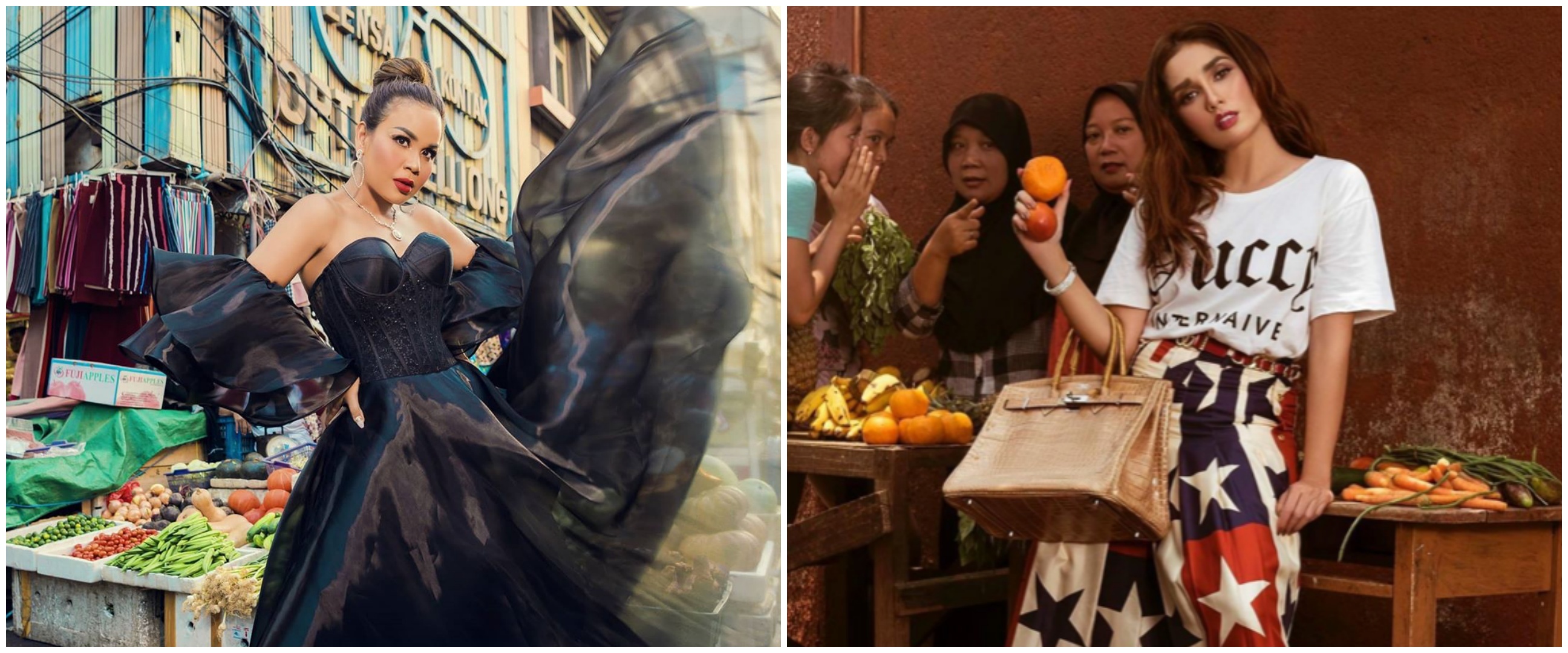 Pemotretan di pasar, 8 gaya seleb cantik ini jadi sorotan