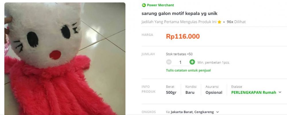 10 Potret jualan sarung galon di online shop, unik tapi lucu juga