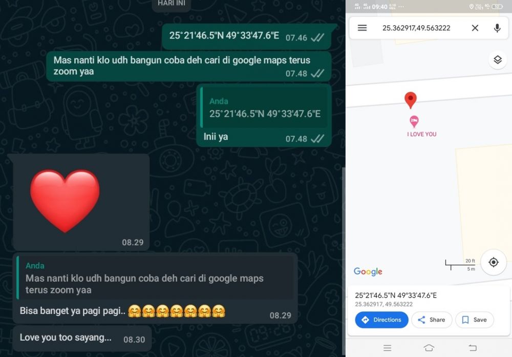 10 Chat lucu pakai koordinat Google Maps, endingnya bikin tersipu-sipu