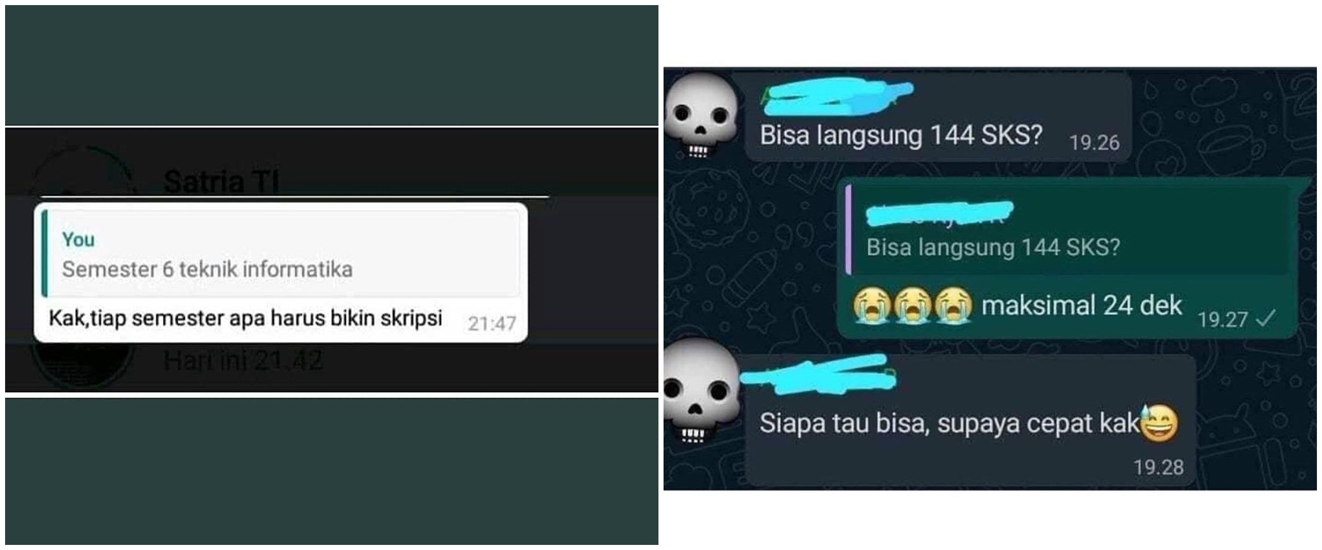 10 Chat dari mahasiswa baru, polosnya bikin pengen tepuk jidat