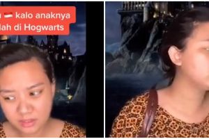 Viral video TikTok emak yang anaknya sekolah di Hogwarts, kocak