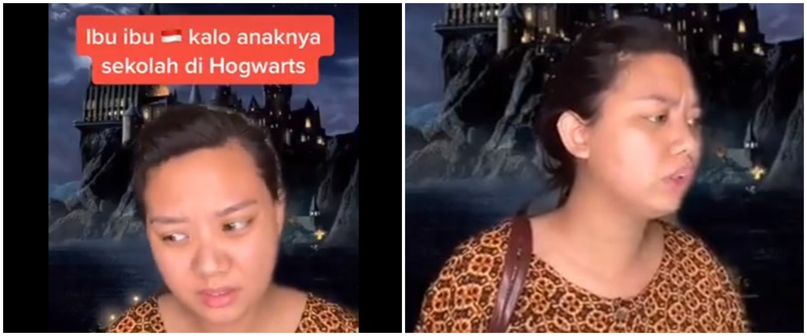 Viral video TikTok emak yang anaknya sekolah di Hogwarts, kocak