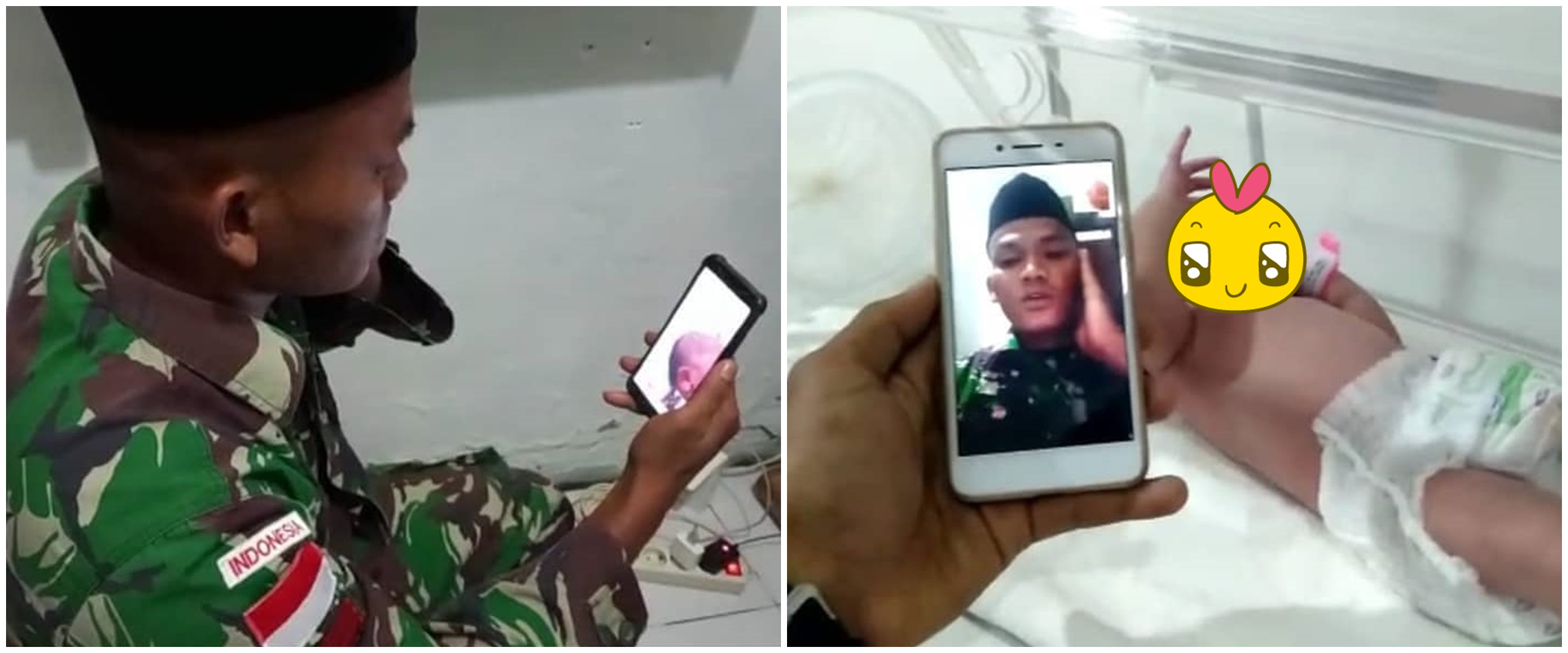 Momen haru pria lantunkan azan untuk sang bayi secara virtual