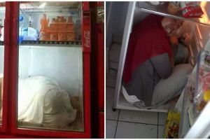 20 Potret orang 'ngadem' di kulkas ini bikin tepuk jidat