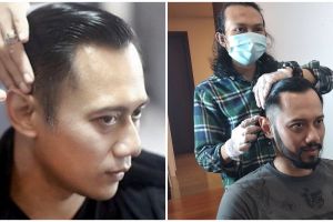 8 Momen Agus Yudhoyono potong rambut, parasnya curi perhatian
