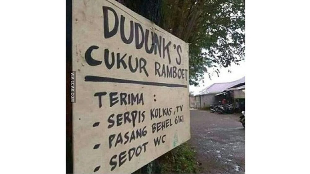 10 Tulisan absurd jasa reparasi ini bikin mikir dua kali