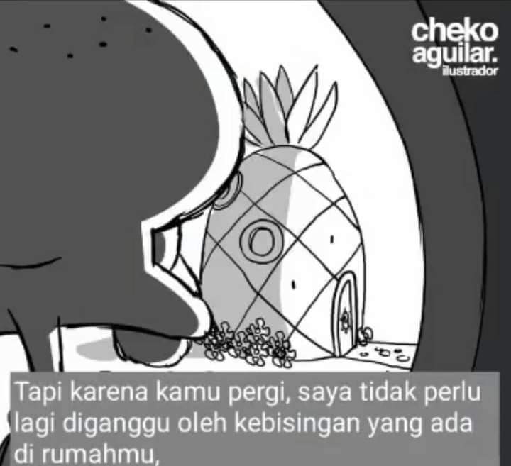 Curhatan imajiner Squidward atas kepergian Spongebob & Patrick, haru