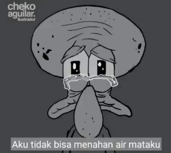 Curhatan imajiner Squidward atas kepergian Spongebob & Patrick, haru