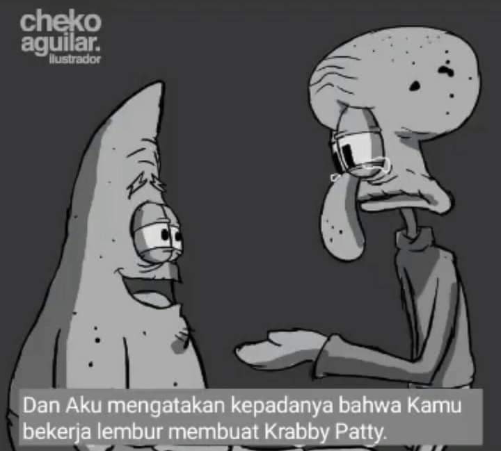 Curhatan imajiner Squidward atas kepergian Spongebob & Patrick, haru