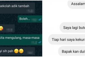 10 Chat minta uang ke bapak, lucunya bikin senyum-senyum kesal