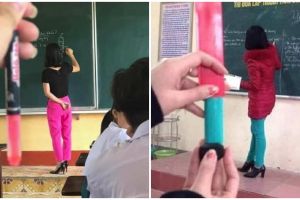 25 Momen pas busana guru mirip warna benda siswa, kocak