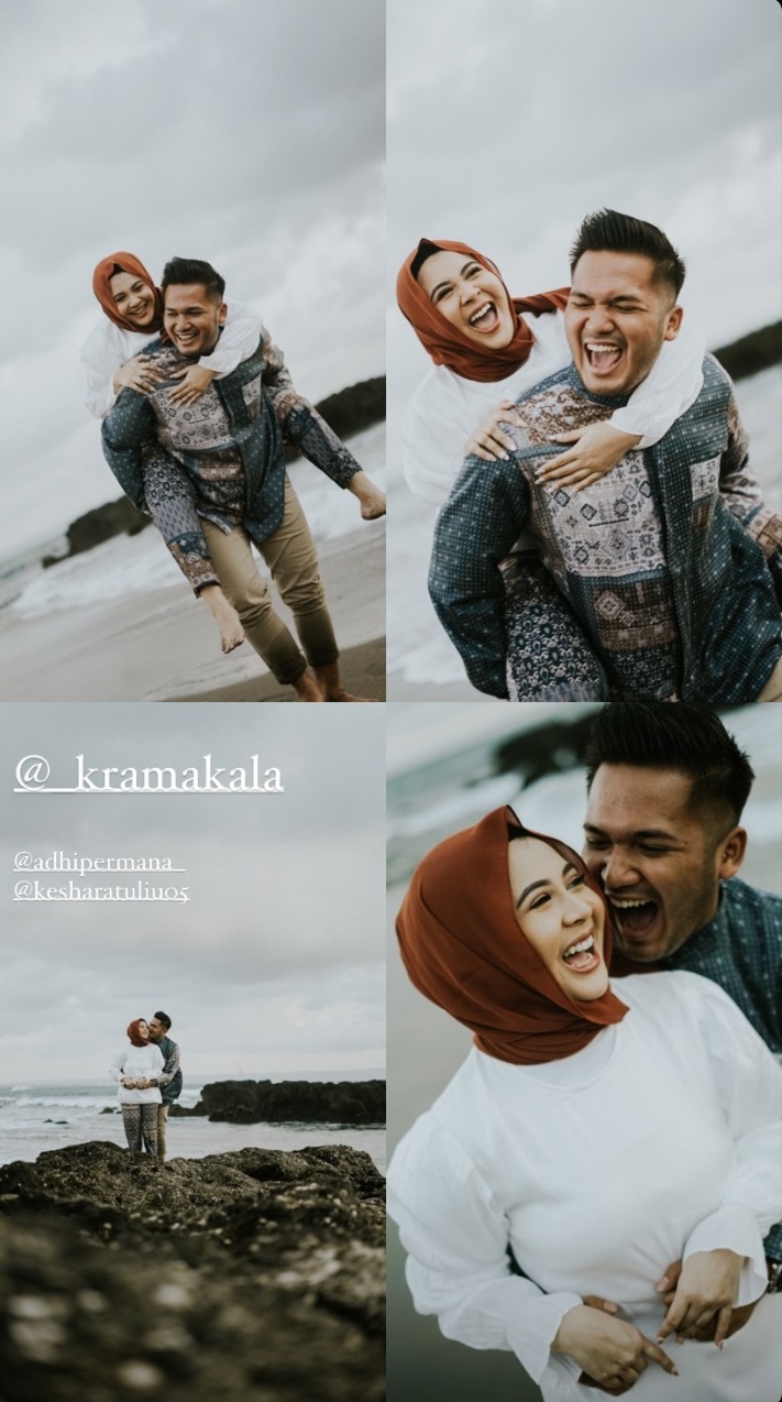 10 Potret prewedding Kesha Ratuliu dan Adhi Permana di Bali