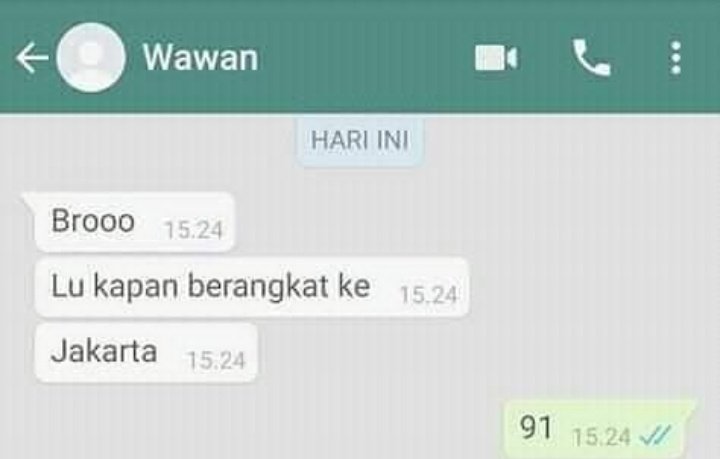 10 Chat pertanyaan dari teman di WA, jawabannya bikin tepuk jidat