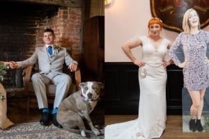 8 Potret pasangan yang nikah dengan cara unik, tamunya pakai cardboard