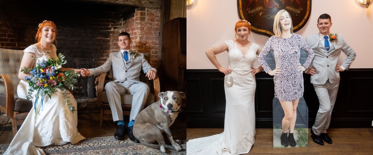 8 Potret pasangan yang nikah dengan cara unik, tamunya pakai cardboard