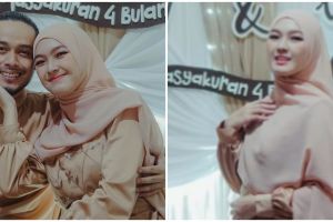 8 Momen syukuran 4 bulan kehamilan Ana Riana, gayanya curi perhatian