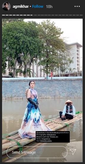 10 Momen pemotretan Tissa Biani di sungai, perhiasan ditaksir Rp 5 M
