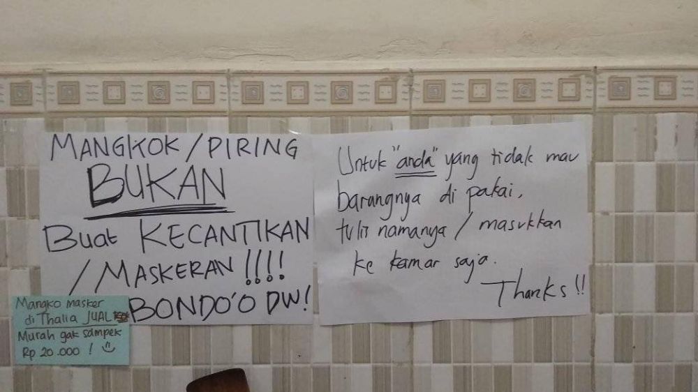 17 Peringatan di kos cewek ini malah bikin yang baca geli