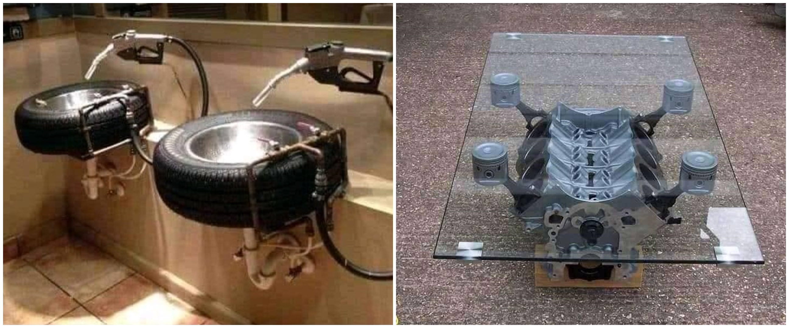 16 Perabotan rumah dari benda otomotif ini kreatif banget