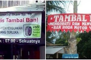12 Pengumuman lucu tukang tambal ban, bikin cekikikan
