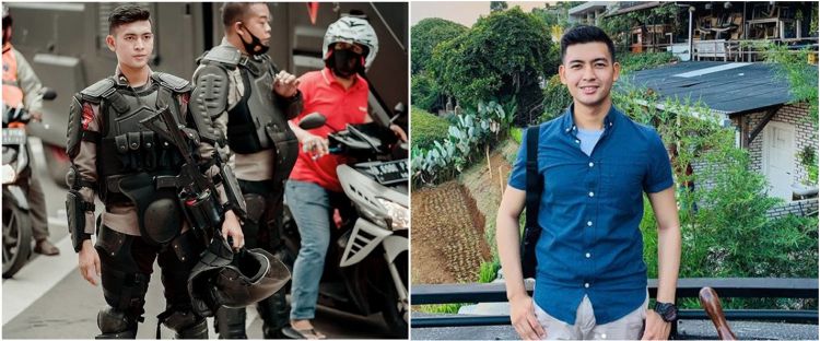 10 Potret Muhammad Chaerul Polisi Yang Viral Saat Demo Uu Cipta