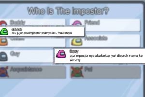 10 Chat lucu pemain Among Us ngaku impostor ini bikin tepuk jidat