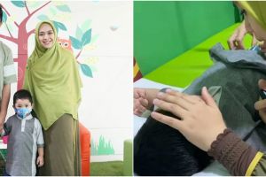 7 Momen Ibrahim anak Oki Setiana Dewi sunat di mal