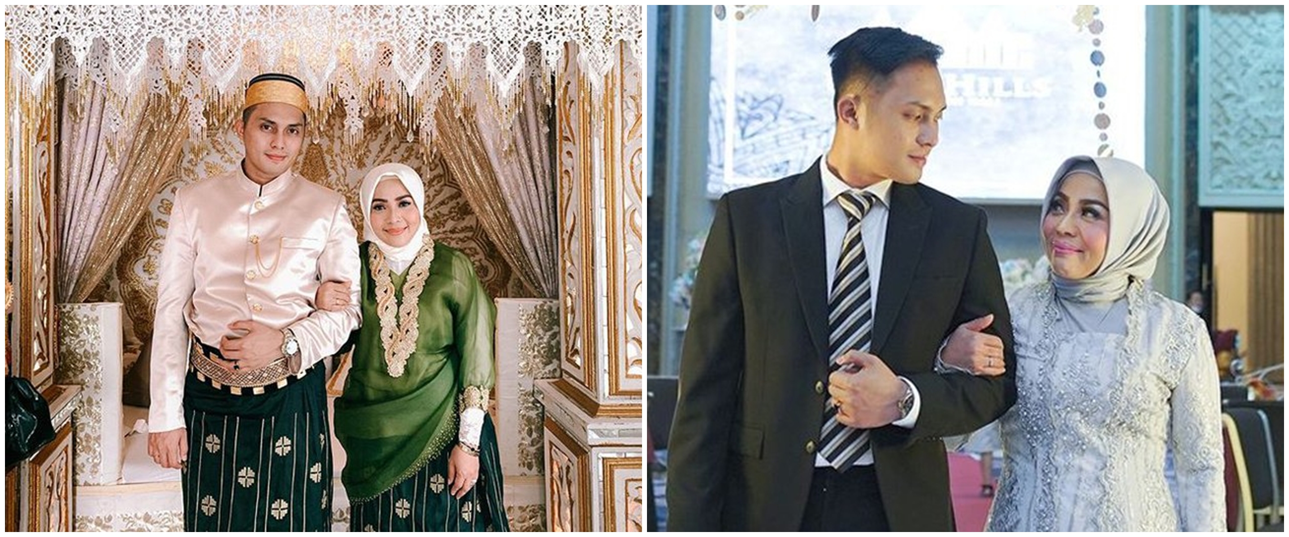7 Potret Muzdalifah kondangan bareng suami, bak pengantin baru