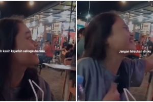 Aksi lucu cewek nyanyikan lagu Chrisye 'Pergilah Kasih', bikin heboh