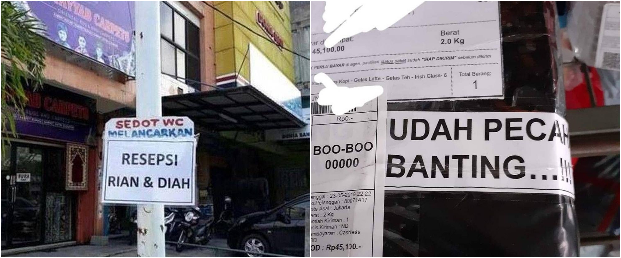 10 Tulisan di spanduk ini bikin mikir keras saat pertama lihat