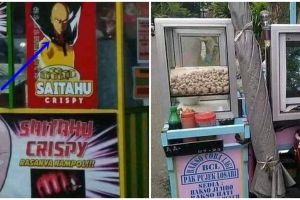 20 Gambar absurd di gerobak pedagang, desainnya kocak abis