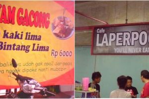 22 Spanduk lucu rumah makan bikin gagal paham