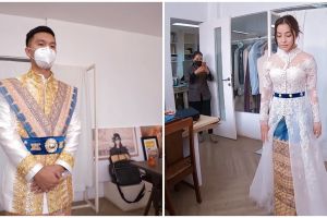 10 Potret baju akad Nikita Willy & Indra, padukan gaya tradisi-modern