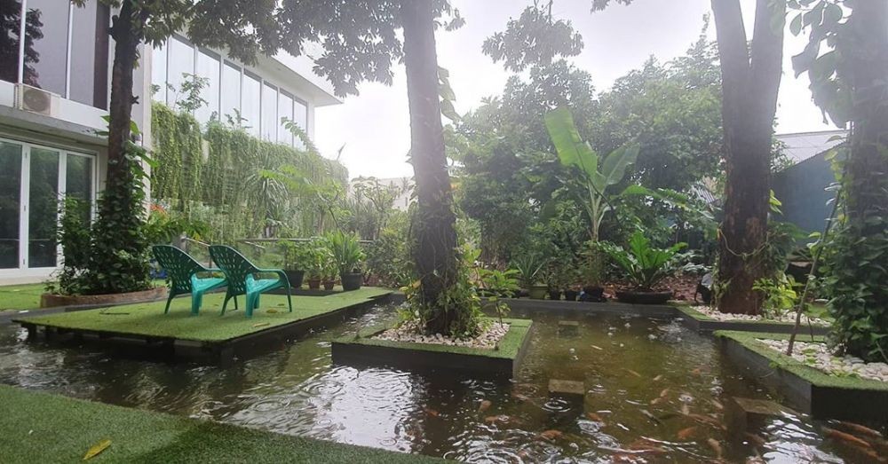 Penampakan rumah 7 ustaz dan ustazah ini mewah dan asri banget