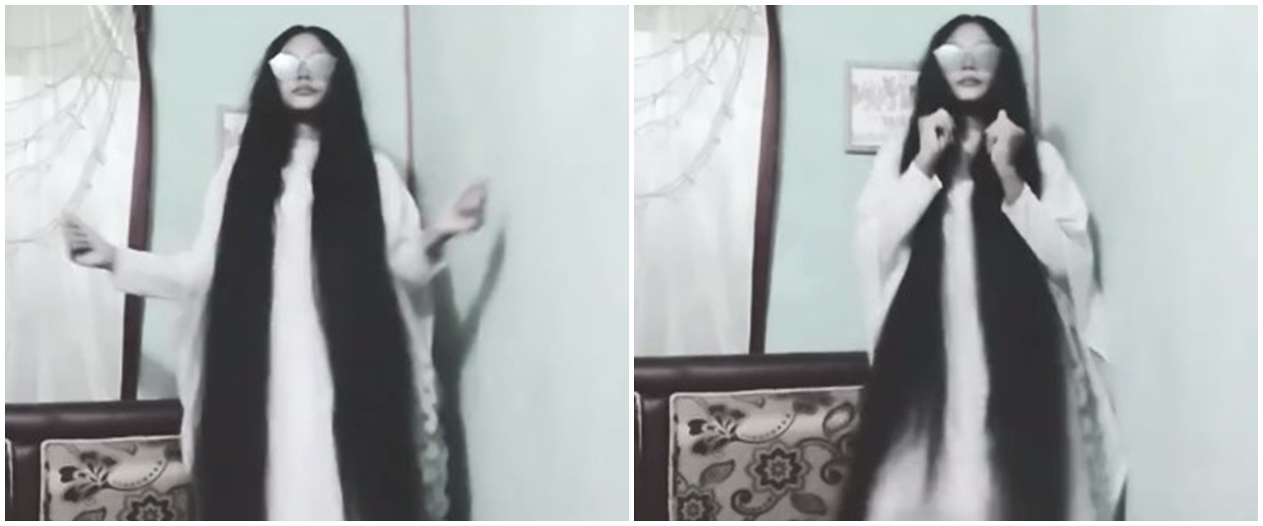 Viral video cewek kenakan busana putih, penampilannya mirip hantu