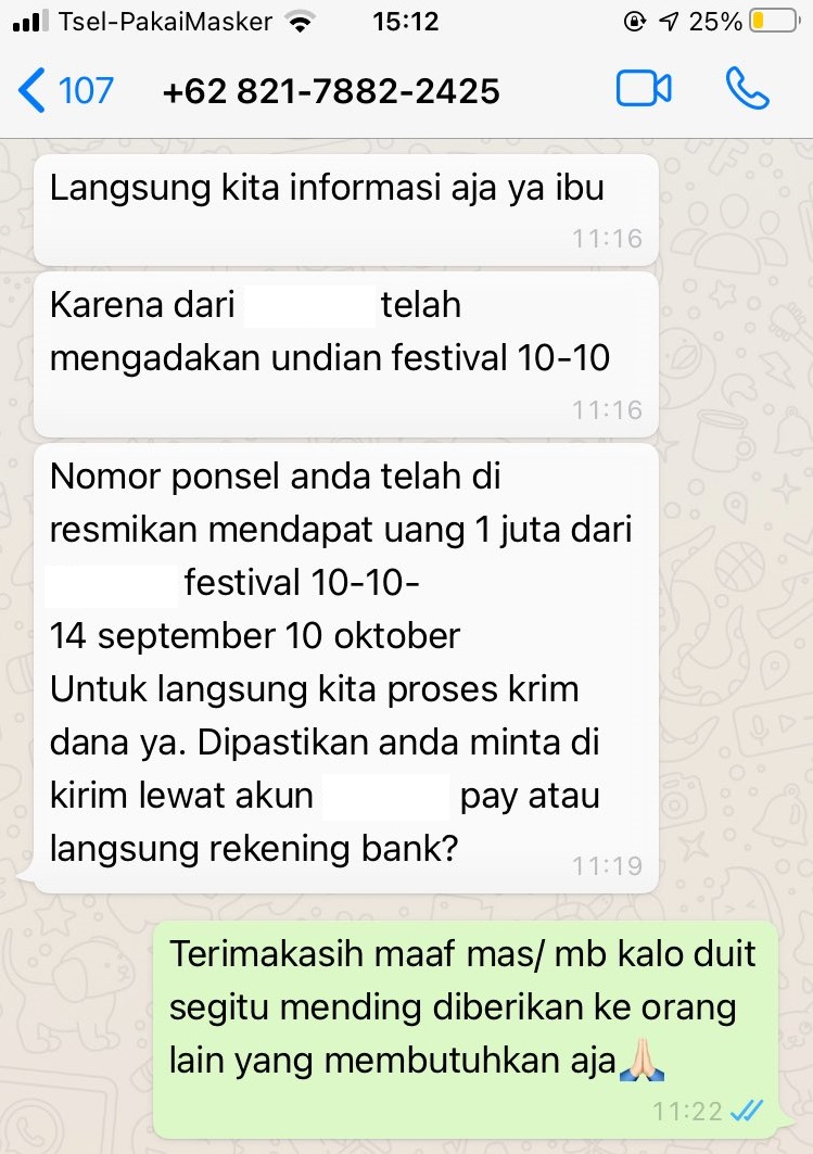 11 Chat mau menipu ini bikin geli, belum berhasil udah ketahuan