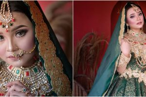 8 Gaya pemotretan Tasya Rosmala pakai baju pengantin India, memesona