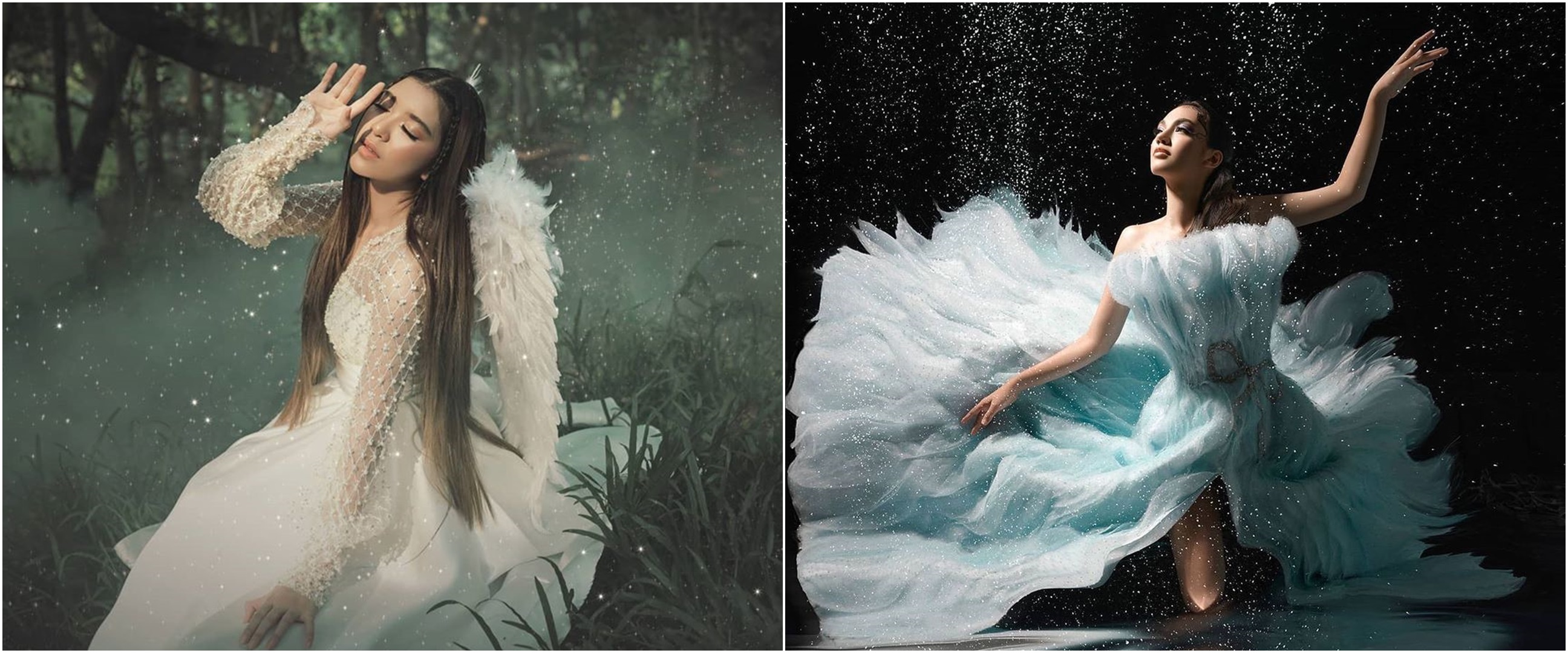 Gaya pemotretan 10 seleb berkonsep bak bidadari, cantik menawan