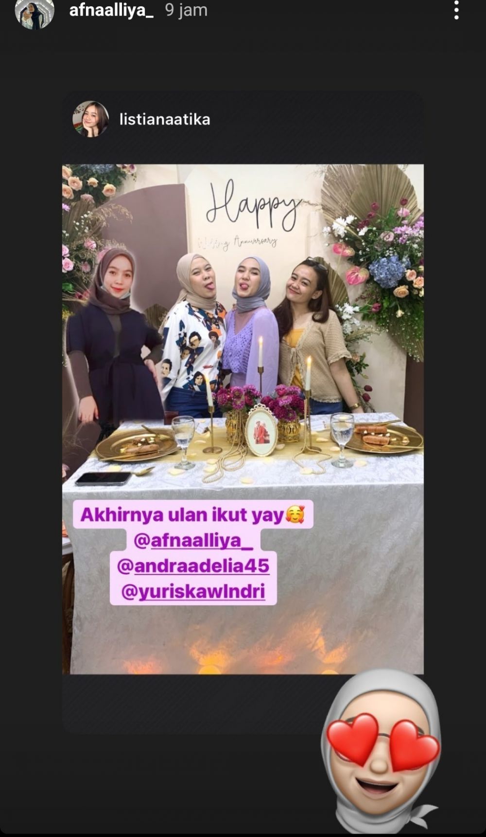 10 Momen manis anniversary ke-1 Angga Putra 'Anak Band' dan istri