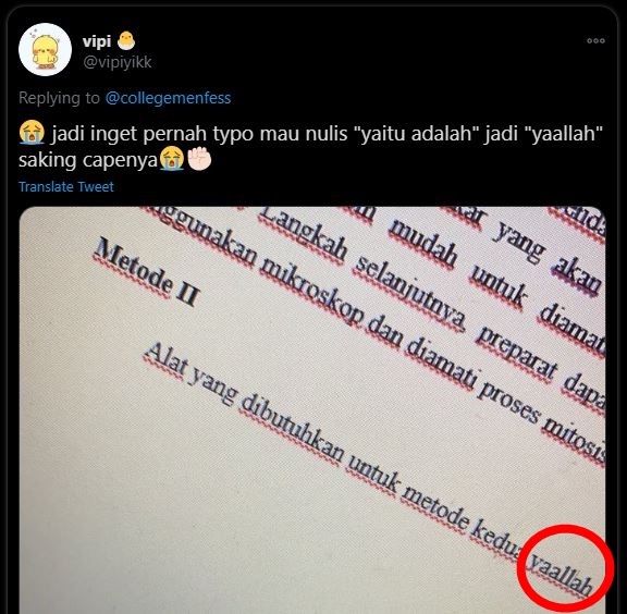11 Typo lucu di tugas mahasiswa ini bikin dosen mikir keras