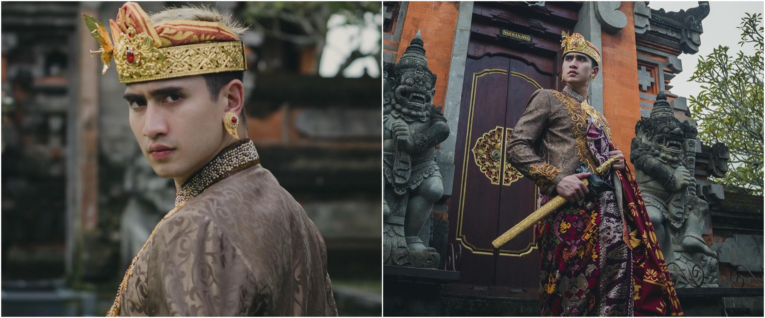 7 Potret Verrell Bramasta pakai baju adat Bali, gagah & memesona