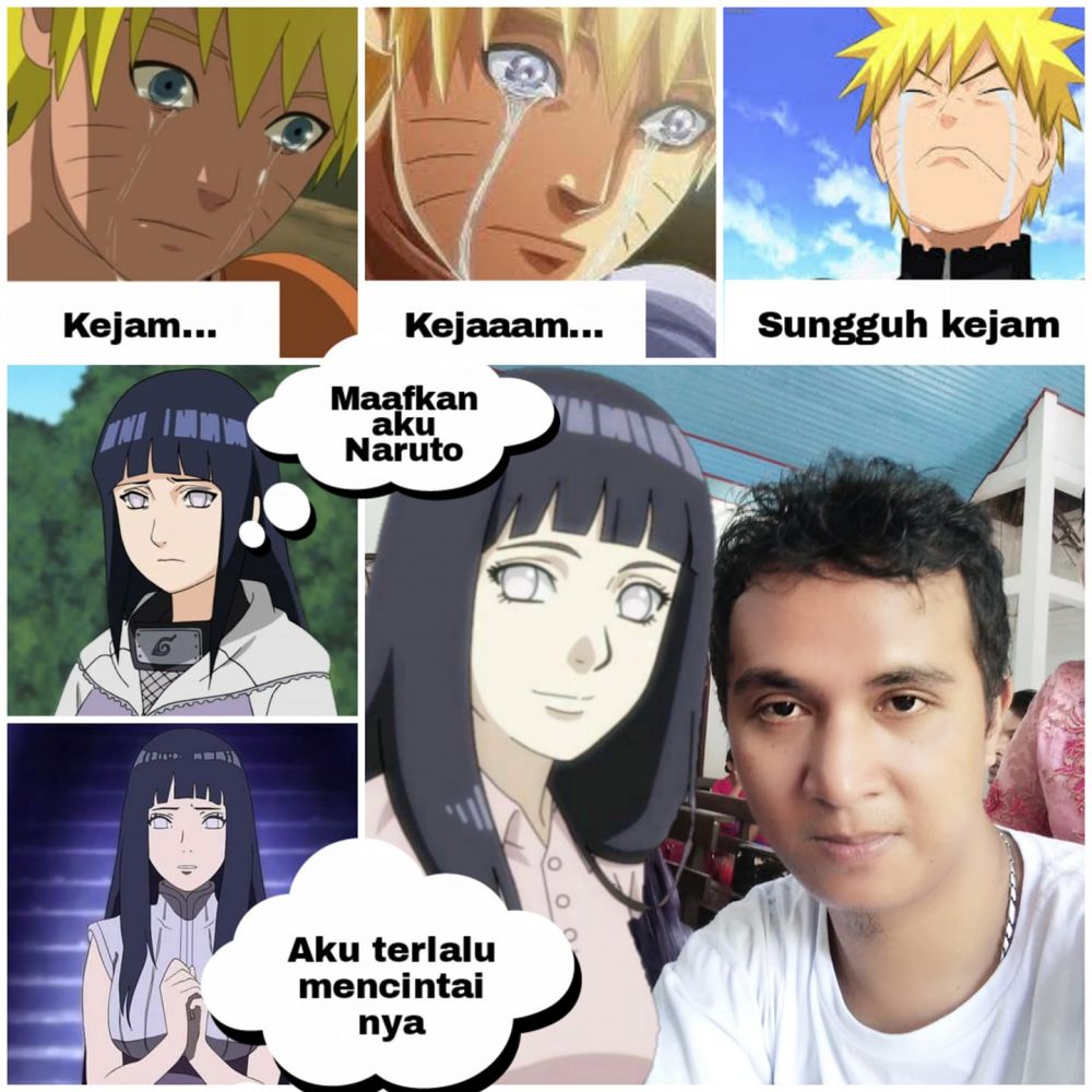 10 Editan foto bareng karakter cewek di anime Naruto, absurd