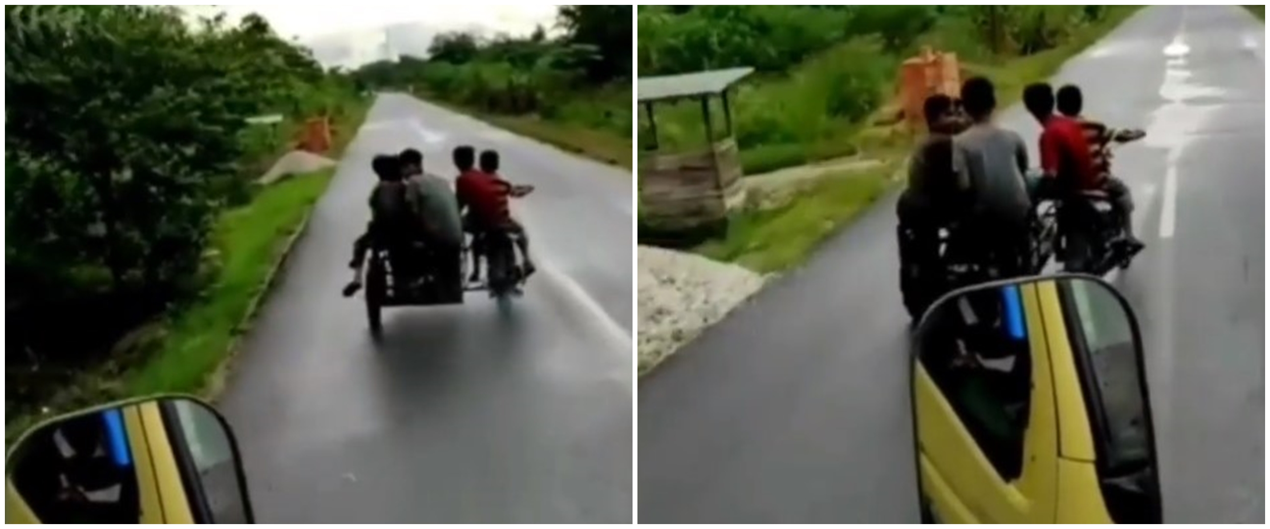 Viral rombongan anak kecil naik gerobak di jalan raya, endingnya apes