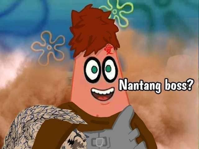 10 Editan gambar Patrick jadi karakter di anime Naruto, kocak