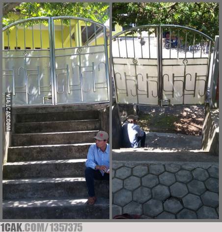 20 Potret lucu pagar rumah ini bikin maling ketawa cekikikan