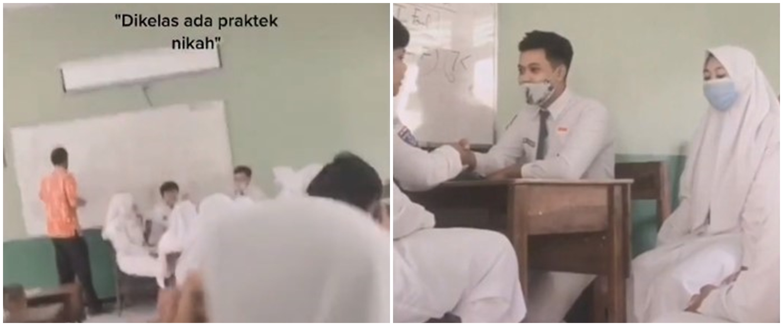 Praktik pembelajaran akad nikah di sekolah ini kocak dan bikin baper