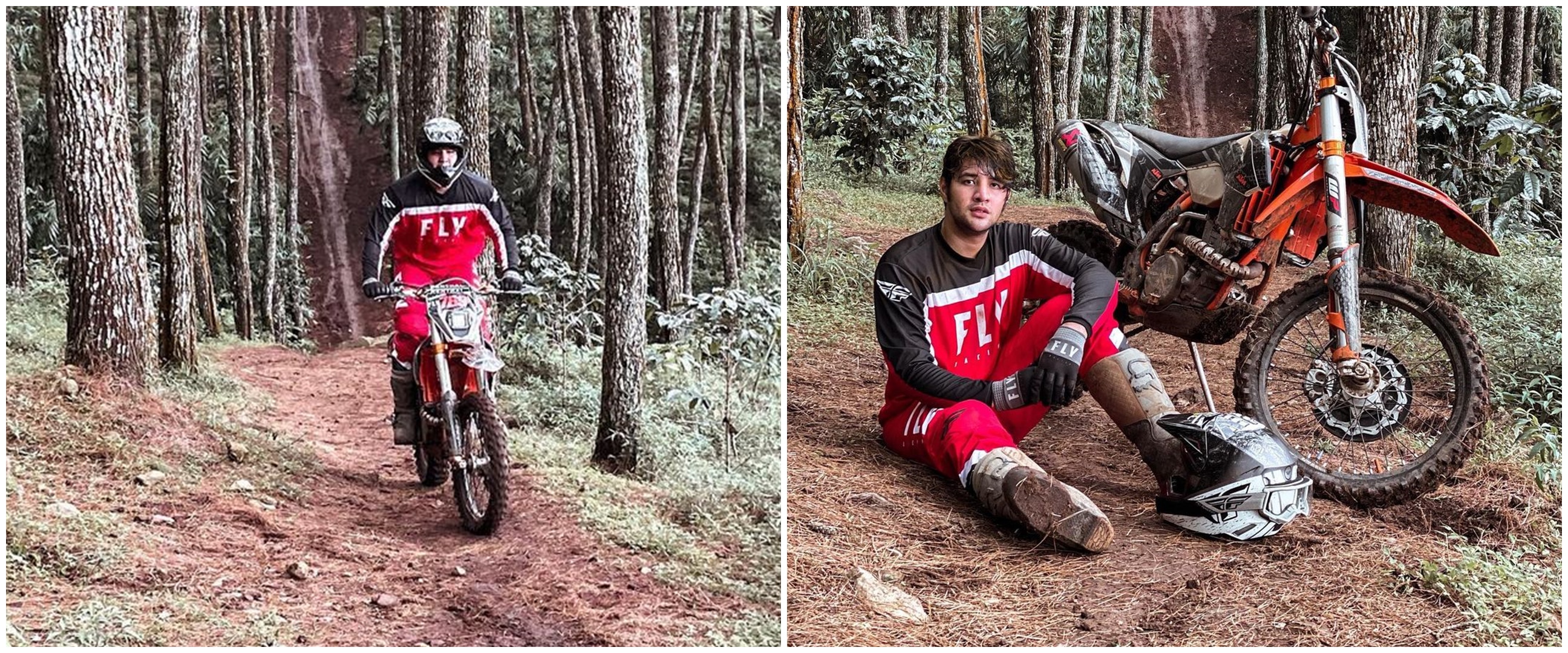 10 Aksi Ammar Zoni jajal motor trail, sempat tergelincir karena tegang