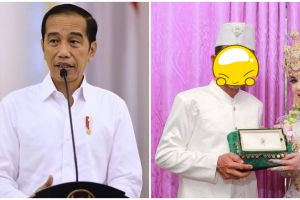 Viral pengantin pria mirip Presiden Jokowi, 5 potretnya bikin melongo
