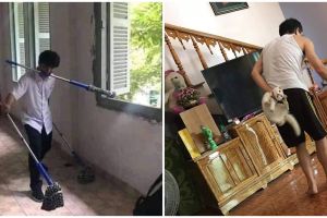 12 Aksi kocak pria saat bersih-bersih ini bikin senyum tipis