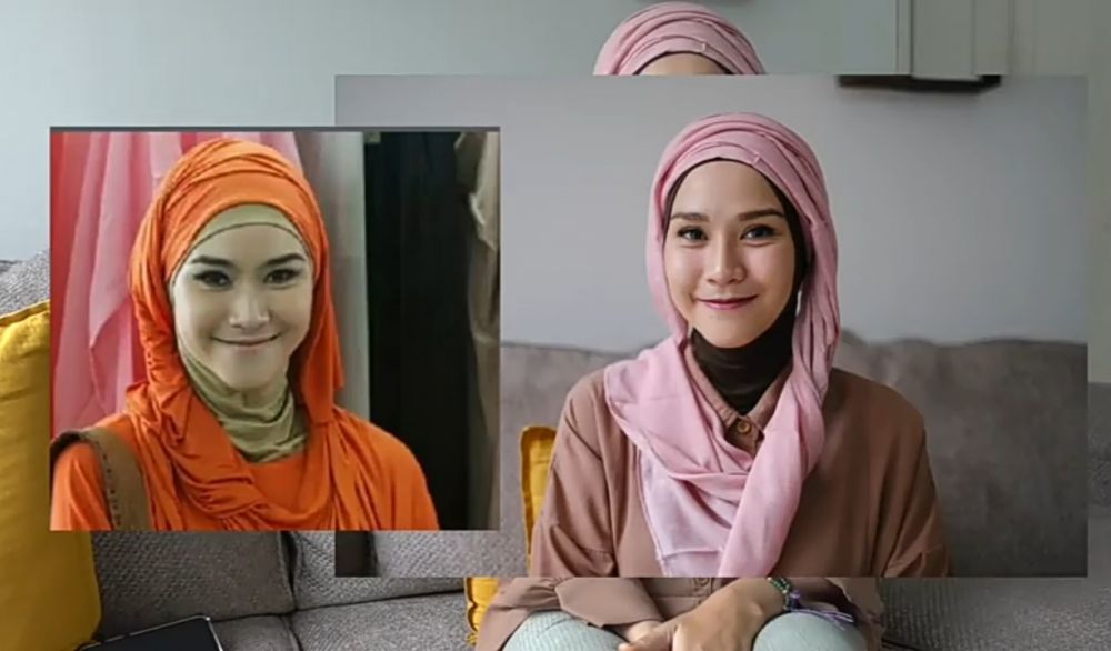8 Potret Zaskia Adya Mecca tirukan gaya hijab jadul, hasilnya unik